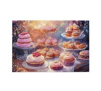 Cafemira various fantasy pastries and desserts,1000 pcs Wooden Jigsaw Puzzle,Adult puzzles game,Relieve Stress and Enjoy the Fun of Solving Puzzles,Exercise Hands on Skills and Thinking,