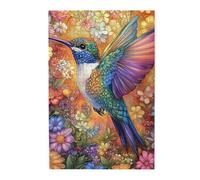 Cafemira Vibrant Birds and Blooming Flowers,1000 Pieces Wooden jigsaw Puzzle for Adults,Exercise Hands on Skills and Thinking,Challenging Brain Exercise,Deep relaxation for yourself