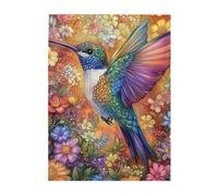 Cafemira Vibrant Birds and Blooming Flowers,500 Pieces Wooden jigsaw Puzzle for Adults,Exercise Hands on Skills and Thinking,Challenging Brain Exercise,Deep relaxation for yourself