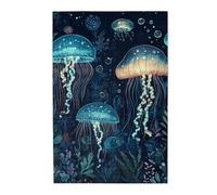 Cafemira vibrant jigsaw Puzzles for Adults 1000 Pieces,Wooden Puzzle,jellyfish and coral,Relieve Stress and Enjoy the Fun of Solving,Exercise your hands on skills,for sea creatures lovers
