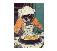 Cafemira Whimsical Wooden Jigsaw Puzzle 1000 Piece For Adult,Astronaut Preparing Meal Among The Stars,Exercise Hands-On Ability & Thinking Patience,Great For Relaxation& Display For Puzzle Lovers