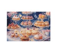 Cafemira Wooden 1000 pcs Jigsaw Puzzle,various fantasy pastries and desserts,Adult puzzles game,Relieve Stress and Enjoy the Fun of Solving Puzzles,Ideal for Relaxation &Family Fun,