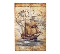 Cafemira Wooden Jigsaw Adult Puzzle 1000 Pcs,Vintage Classic Aesthetics World Maps,Every Piece Is Unique,Challenging Brain Exercise,Relieve Stress And Enjoy The Fun Of Solving Puzzles,
