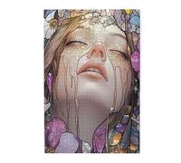Cafemira Wooden Jigsaw Puzzle 1000 Pcs,A Beautiful Celestial Goddess, In The Style Of Stained Glass,Creative Activity Hobbies For Adults,Relax And Enjoy The Fun Of Solving,Stunning Artwork