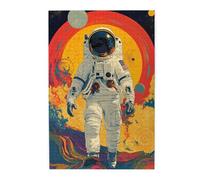 Cafemira Wooden Jigsaw Puzzle 1000 pcs,An astronaut in space,puzzles for Adults,Relieve Stress and Enjoy the Fun of Solving,Exercise Hands-on Ability and Thinking Patience,Every Piece is Unique