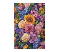 Cafemira Wooden Jigsaw Puzzle 1000 pcs,Colorful Blossom Variety,puzzles for Adults,Hands on assembly of your home decor wall art,Challenging Brain Exercise,Complete with family friends,
