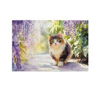 Cafemira Wooden Jigsaw Puzzle 1000 pcs,Funny Kitten,Adult puzzles game,Hands on assembly of your home decor wall art,challenge to yourself,Exploratory hobbies and challenges,Complete with family
