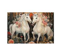 Cafemira Wooden Jigsaw Puzzle 1000 pcs,Unicorns in a forests,Creative Activity Hobbies for Adults,Exercise Hands-on Ability and Thinking Patience,Party events to bring people closer together