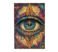 Cafemira Wooden Jigsaw Puzzle 1000 Piece For Adult,An Artistic Representation Of The Eye,Relieve Stress And Enjoy The Fun Of Solving,Deep Relaxation For Yourself,Exercise Your Hands On Skills
