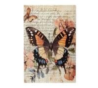 Cafemira Wooden Jigsaw Puzzle 1000 Piece for Adult,Exquisite butterflies on vintage paper,Exercise Hands on Skills and Thinking,Exploratory hobbies and challenges,gift for insect Lovers