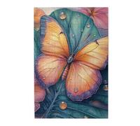 Cafemira Wooden Jigsaw Puzzle 1000 Piece For Adult,Exquisite Butterfly With Dewdrops,Exercise Hands On Skills And Thinking,Every Piece Is Unique,For Entertaining With Family During Holidays