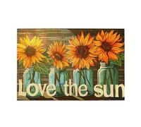 Cafemira Wooden Jigsaw Puzzle 1000 Piece,Vase With Sunflowers,For Adults,Every Piece Is Unique,Relax And Enjoy The Fun Of Solving Puzzles,Suitable For Entertaining With Family During Holidays