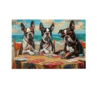 Cafemira Wooden Jigsaw Puzzle 1000 Piece,Vintage Dogs Playing Poker,Relieve Stress And Enjoy The Fun Of Solving Puzzles,Suitable For Entertaining With Family During Holidays,Every Piece Is Unique