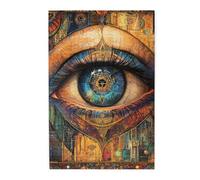 Cafemira Wooden Jigsaw Puzzle 1000 Pieces For Adults,An Artistic Representation Of The Eye,Relieve Stress And Enjoy The Fun Of Solving,Exercise Your Hands On Skills,Complete With Family Friends
