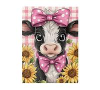 Cafemira Wooden Jigsaw Puzzle 500 pcs,adorable cartoon-style baby cow,Creative Activity Hobbies for Adults,Relax and Enjoy the Fun of Solving,Brain Challenge,Exercise your hands on skills