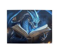 Cafemira Wooden Jigsaw Puzzle 500 Pcs For Adult,Dragon Reading Ancient Scroll,Exercise Hands On Skills And Thinking,Relieve Stress And Enjoy The Fun Of Solving Puzzles,Gifts For Friends Family