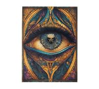 Cafemira Wooden Jigsaw Puzzle 500 Piece for Adult,An artistic representation of the eye,Relieve stress and enjoy the fun of solving,Exercise your hands on skills,Complete with family and friends