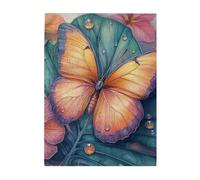 Cafemira Wooden Jigsaw Puzzle 500 Piece for Adult,Exquisite Butterfly with Dewdrops,Exercise Hands on Skills and Thinking,Every Piece is Unique,for entertaining with family during holidays