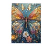 Cafemira Wooden Jigsaw Puzzle 500 Piece for Adult,Exquisite Butterfly with Intricate Wing Patterns,Nature's Delicate Masterpiece,Exercise Hands on Skills and Thinking,Every Piece is Unique