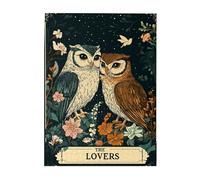 Cafemira Wooden Jigsaw Puzzle 500 Piece for Adult,Vintage Owl Couple Perched Together,Exercise Hands on Skills and Thinking,Relieve Stress and Enjoy the Fun of Solving Puzzles,Stunning Artwork