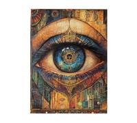 Cafemira Wooden jigsaw Puzzle 500 Pieces for Adults,An artistic representation of the eye,Relieve Stress and Enjoy the Fun of Solving,Exercise your hands on skills,Complete with family friends