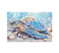 Cafemira Wooden Jigsaw Puzzle for Adult,1000 pcs,shimmering sea turtle,Relieve Stress and Enjoy the Fun of Solving,Exercise your hands on skills,Brain Challenge,Complete with family and friends