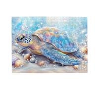 Cafemira Wooden Jigsaw Puzzle for Adult,500 pcs,shimmering sea turtle,Relieve Stress and Enjoy the Fun of Solving,Exercise your hands on skills,Brain Challenge,Complete with family and friends