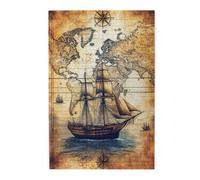 Cafemira Wooden Jigsaw Puzzle For Adults 1000 Pcs,Explore New World Maps,Every Piece Is Unique,Relieve Stress And Enjoy The Fun Of Solving Puzzles,Complete With Family And Friends
