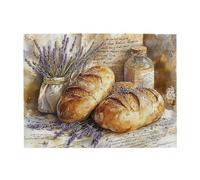 Cafemira Wooden Jigsaw Puzzle For Adults 500 Piece,Baguette And Dried Lavender Bundles,Exercise Your Hands On Skills,Relieve Stress& Enjoy The Fun Of Solving,Every Piece Is Unique