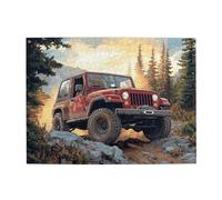 Cafemira Wooden Jigsaw Puzzle For Adults 500 Piece,Cars Climbing Rocky Mountain Roads At Sunset,Challenge To Yourself,Exercise Your Hands On Skills,Relieve Stress And Enjoy The Fun Of Solving