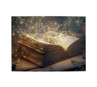 Cafemira Wooden Jigsaw Puzzle For Adults 500 Piece,Open Book Surrounded By Lush Greenery Reading,Challenge To Yourself,Exercise Your Hands On Skills,Relieve Stress And Enjoy The Fun Of Solving
