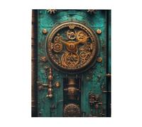 Cafemira Wooden Puzzles For Adults 500 Pcs,Turning Gear,Vintage Steam Style Jigsaw Puzzle,Every Piece Is Unique,Hands On Assembly Of Your Home Decor Wall Art,Brainstorming For Stress Relief