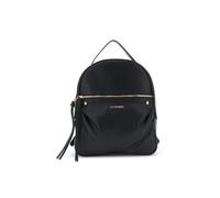 CAFèNOIR WB1008 Super Soft Black Backpack, Grain Leather Effect with Gold Applications