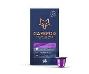 CafePod Craft Coffee Nespresso Compatible Aluminium Pods - UTZ Certified (Intense x 10 Pods)
