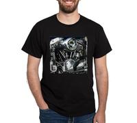 CafePress 1967 Harley Davidsonflhshovelhead Black T Shirt Men's 100% Cotton, Classic Graphic Dark T-Shirt