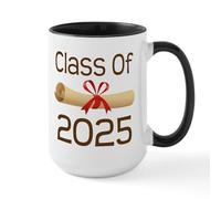 CafePress 2025 Diploma Mugs 15 oz (444 ml) Ceramic Coffee Mug