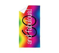 CafePress 60Th Birthday Rainbow Large Novelty Printed Beach Towel 30"x60"