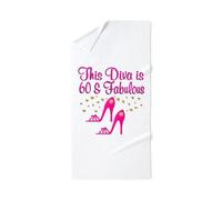 CafePress 60TH DIVA Large Novelty Printed Beach Towel 30"x60"