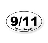 CafePress 9/11 Never Forget Oval Sticker Oval Bumper Sticker, Euro Oval Car Decal