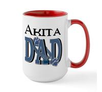 CafePress Akita DAD Large Mug 15 oz (444 ml) Ceramic Coffee Mug
