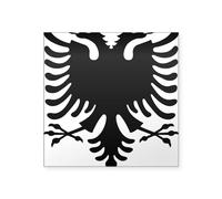CafePress Albanian Eagle Carbon Square Sticker 3 X 3 Square Bumper Sticker Car Decal