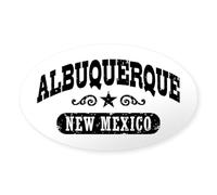 CafePress Albuquerque New Mexico Oval Bumper Sticker, Euro Oval Car Decal