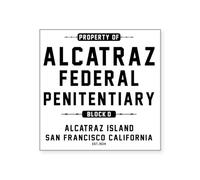CafePress ALCATRAZ_Cp Square Sticker 3 X 3 Square Bumper Sticker Car Decal