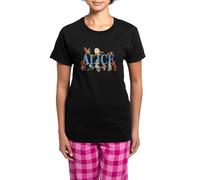 CafePress Alice & Friends in Wonderland Women's Dark Pajamas Womens Novelty Cotton Pyjama Set, Comfortable PJ Sleepwear