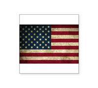 CafePress American Flag Sticker Square Bumper Sticker Car Decal