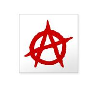 CafePress Anarchist 1 (Red) Sticker Square Bumper Sticker Car Decal