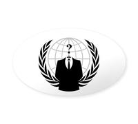 CafePress Anonymous Seal Sticker Oval Bumper Sticker, Euro Oval Car Decal