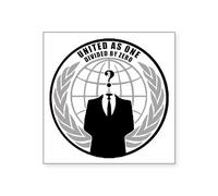 CafePress Anonymous Square Sticker 3 X 3 Square Bumper Sticker Car Decal