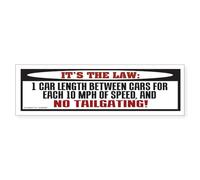 CafePress Anti Tailgating Bumper Sticker 10"x3" Rectangle Bumper Sticker Car Decal