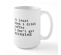CafePress Arrested Large Mug 15 oz (444 ml) Ceramic Coffee Mug